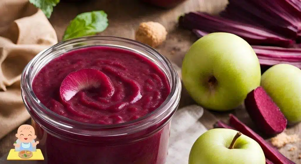 Apple porridge with beet and ginger