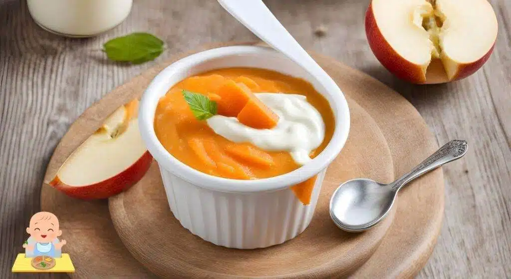 Apple, Carrot and Natural Yogurt Porridge
