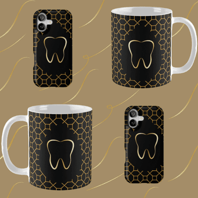 Golden tooth pattern art print