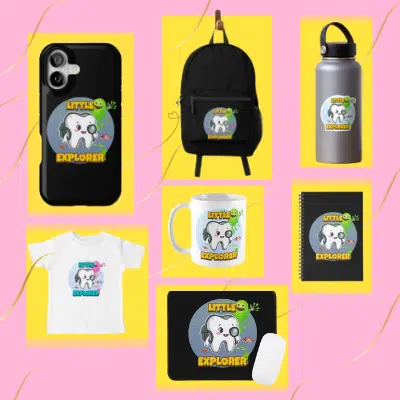 Little explorer tooth educational design