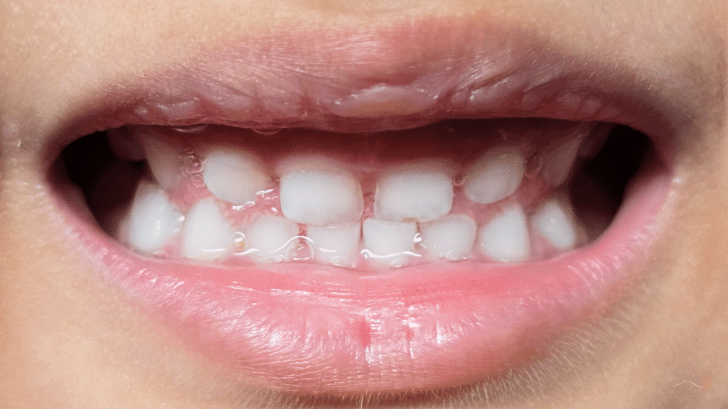 criança com má oclusão dentária