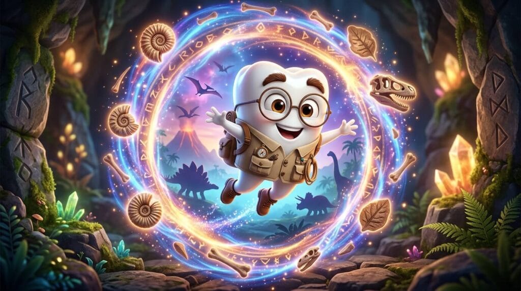 tino atravessando o portal mágico